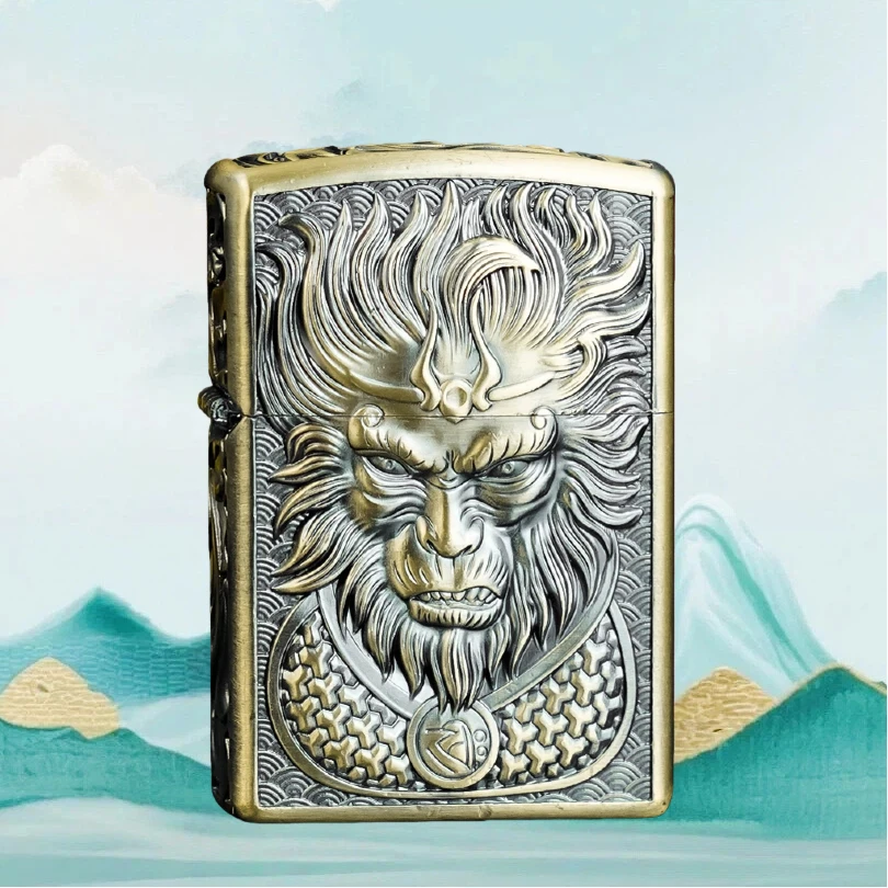 ZORRO佐罗青铜魔猴煤油防风打火机男士送男友达人无油