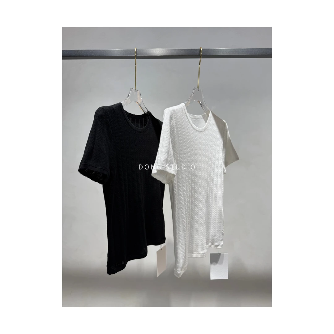 暗脉少主.法式小花边.暗影高弹随身T恤I5467