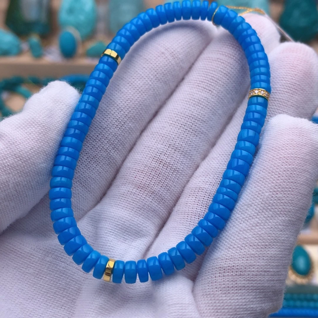 绿松石18K金镶嵌珠宝奇石