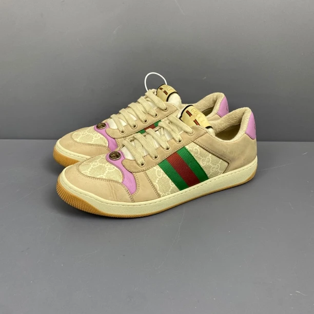 95新 GUCCI/古驰 40码 Gucci 脏脏鞋 香芋紫 准新 鞋面小刮擦260