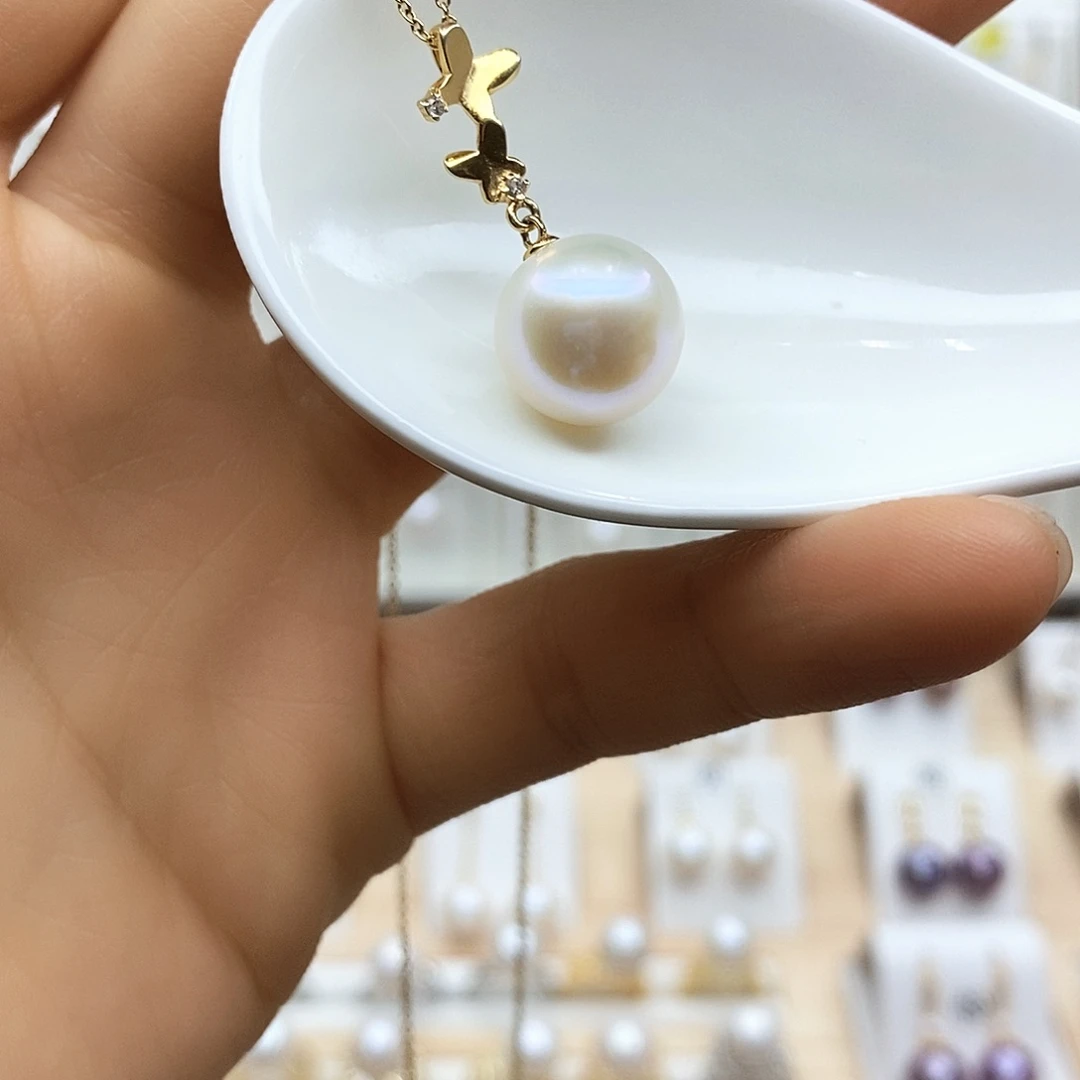 淡水珍珠颈饰银S925镶嵌