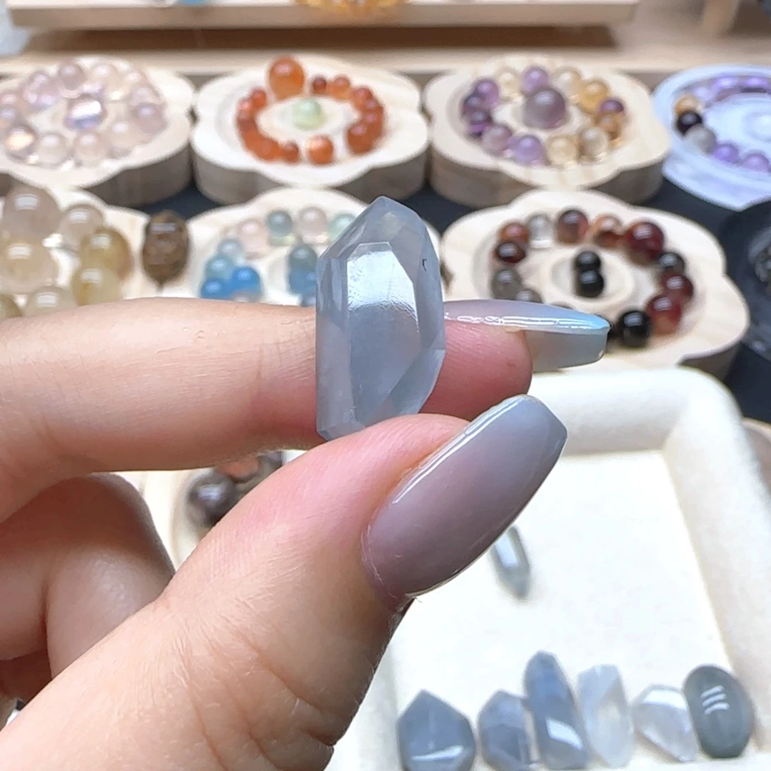 水晶珠宝半成品银S925镶嵌果*