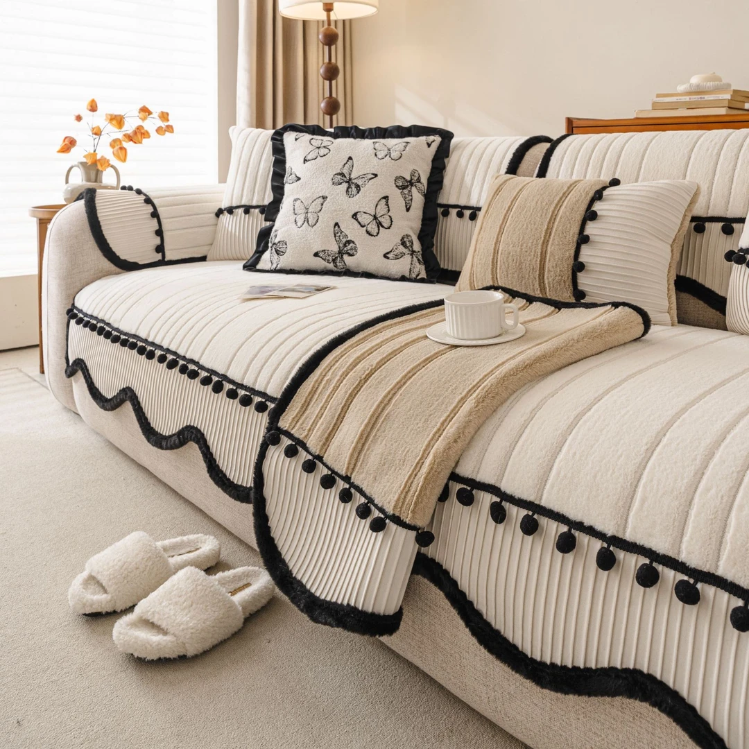 【点点大弧边】沙发垫加厚保暖秋冬季2025新款高级感防滑直排坐垫