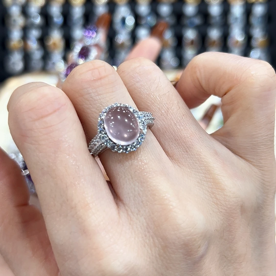 水晶金色拖不保色介意慎拍银托不掉色哦银S925镶嵌爆款