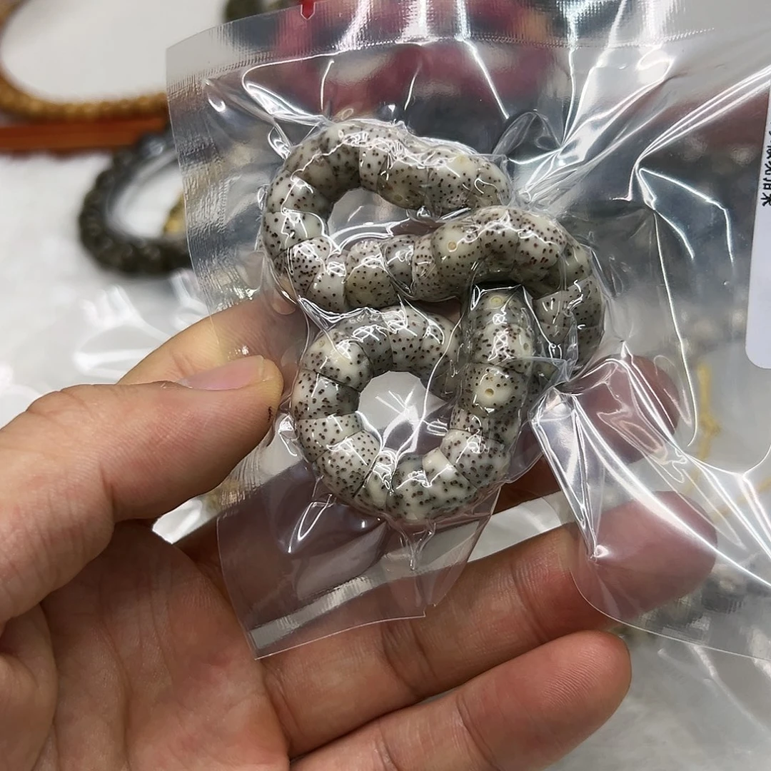 星月菩提手串31卓越糯冰石玉星月菩提单圈猪大肠10