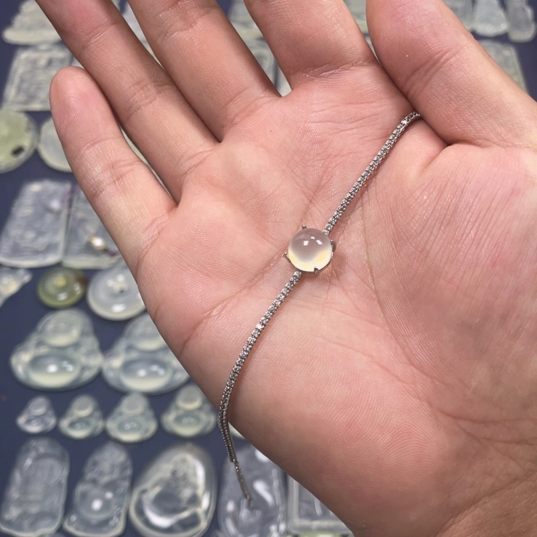 蛇纹石玉银S925镶嵌多样性随机发一