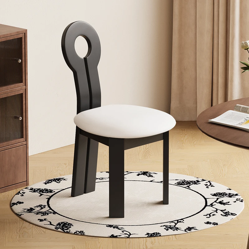 实木家用特色化妆椅中古风餐厅个性吃饭时尚家用餐桌椅子