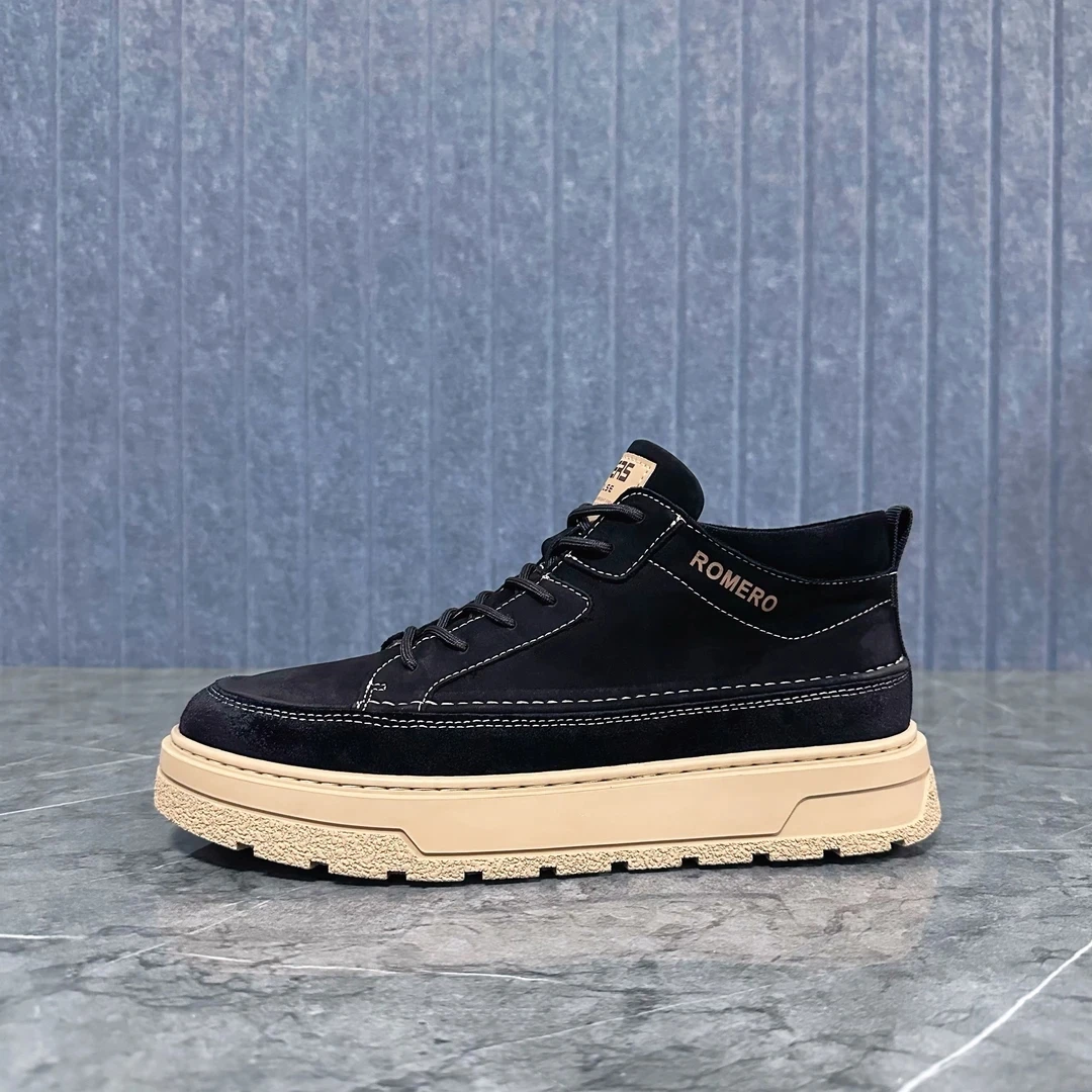 32052黑-头层牛皮男士休闲时尚百搭男鞋