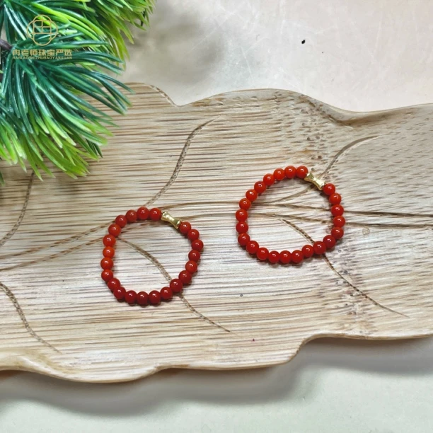 HJC64天然南红戒圈2mm+多样性发其一