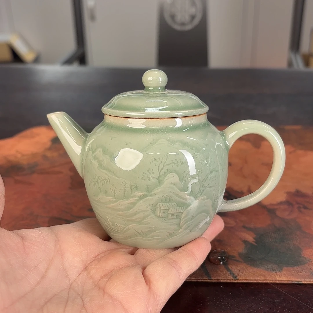 龙泉云间青瓷小米茶器