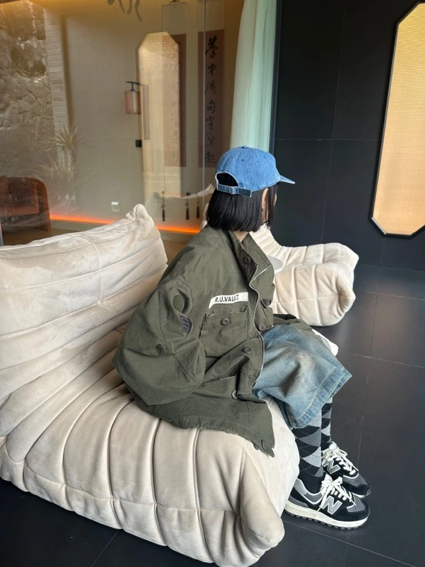 韩国新款酷酷中长款风衣外套（no退换）