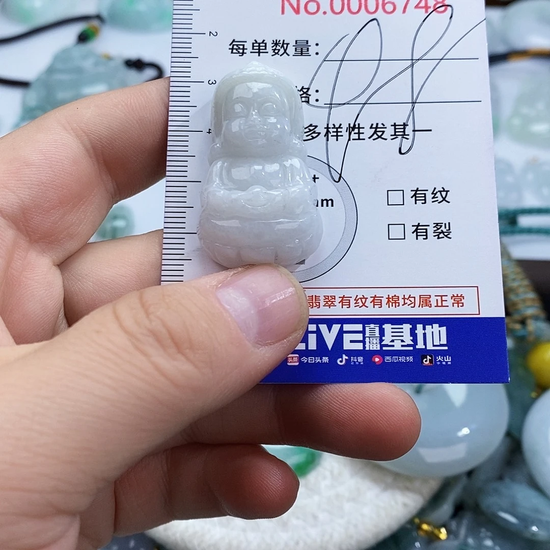 翡翠未镶嵌颈饰6748