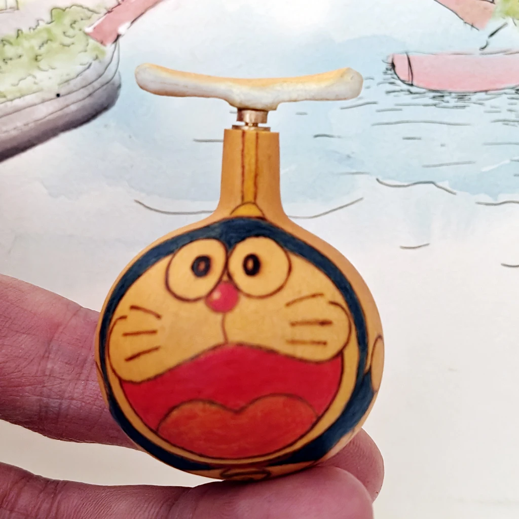 手工艺品烙画葫芦哆啦A梦竹蜻蜓造型天然葫芦发财平安解压小摆件