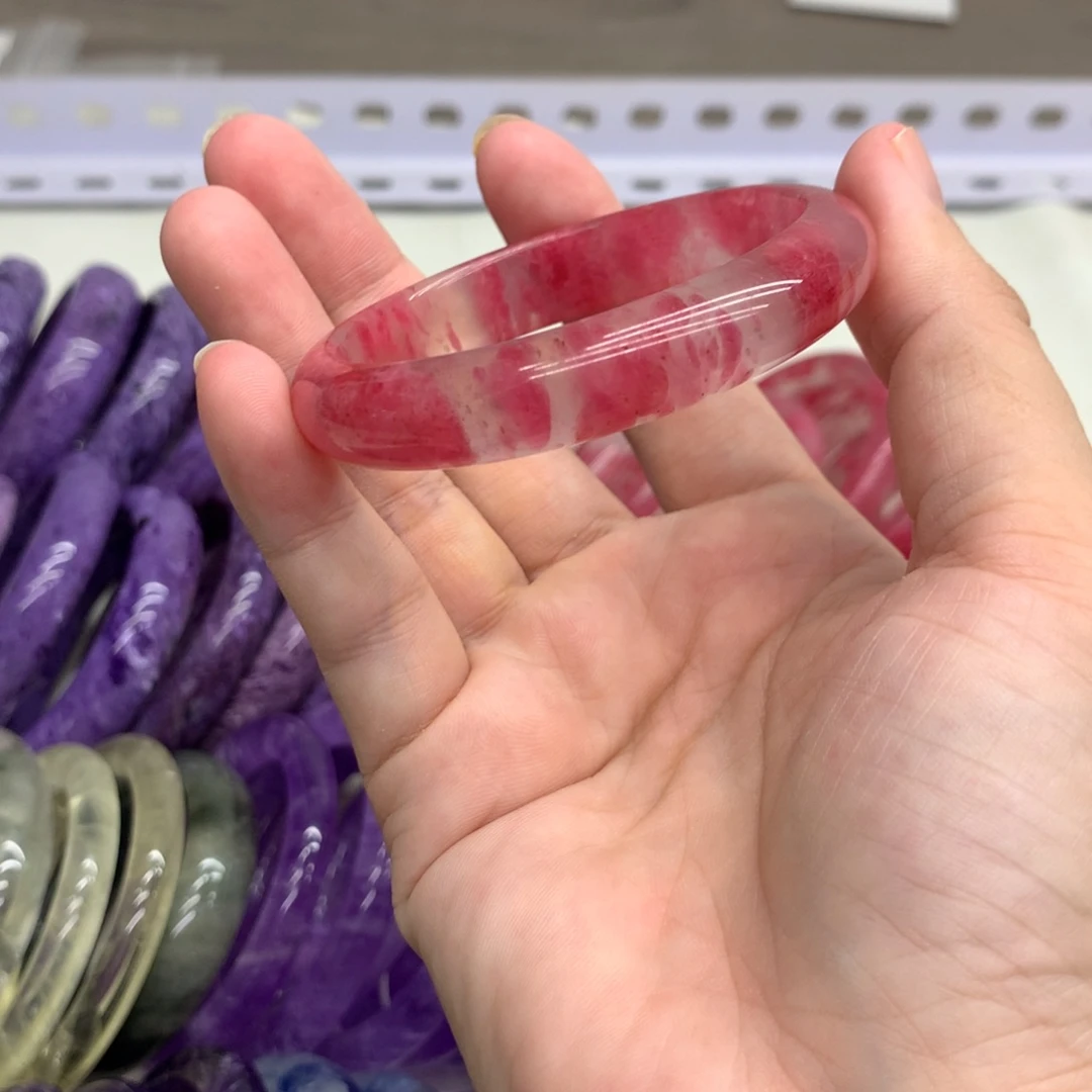 蔷薇辉石未镶嵌手镯