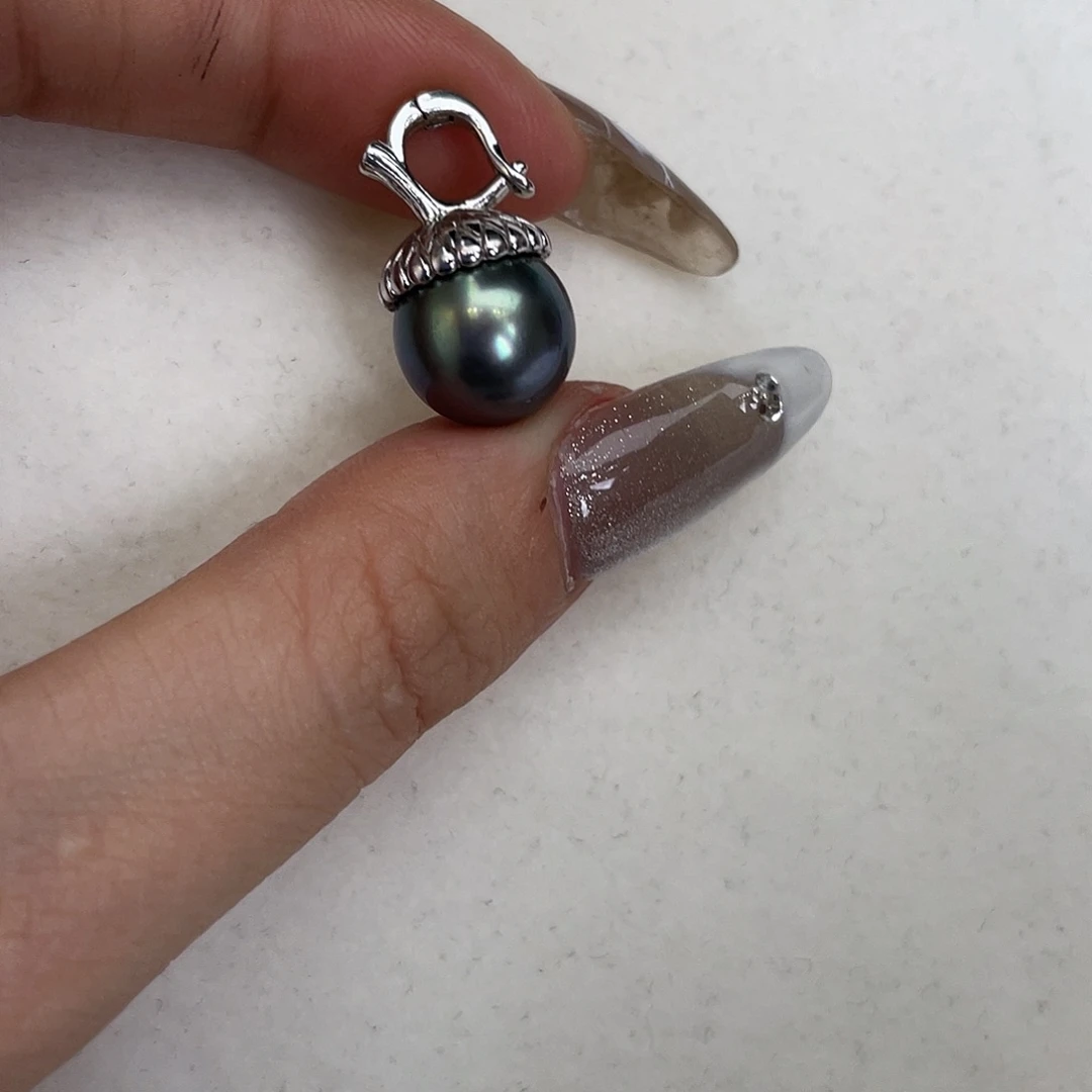 吊坠(不含链)银S925镶嵌海水珍珠