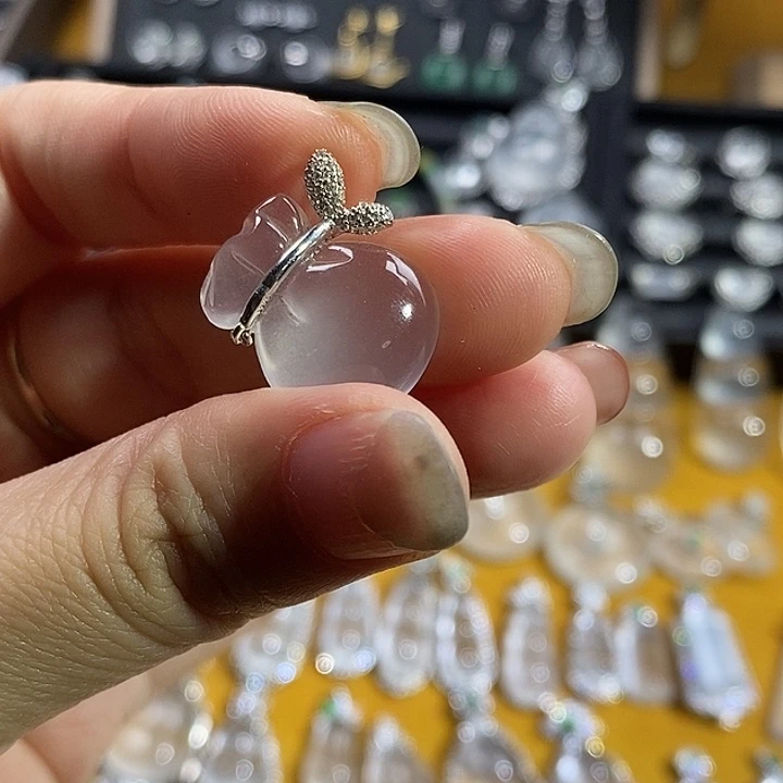 石英质玉银S925镶嵌颈饰