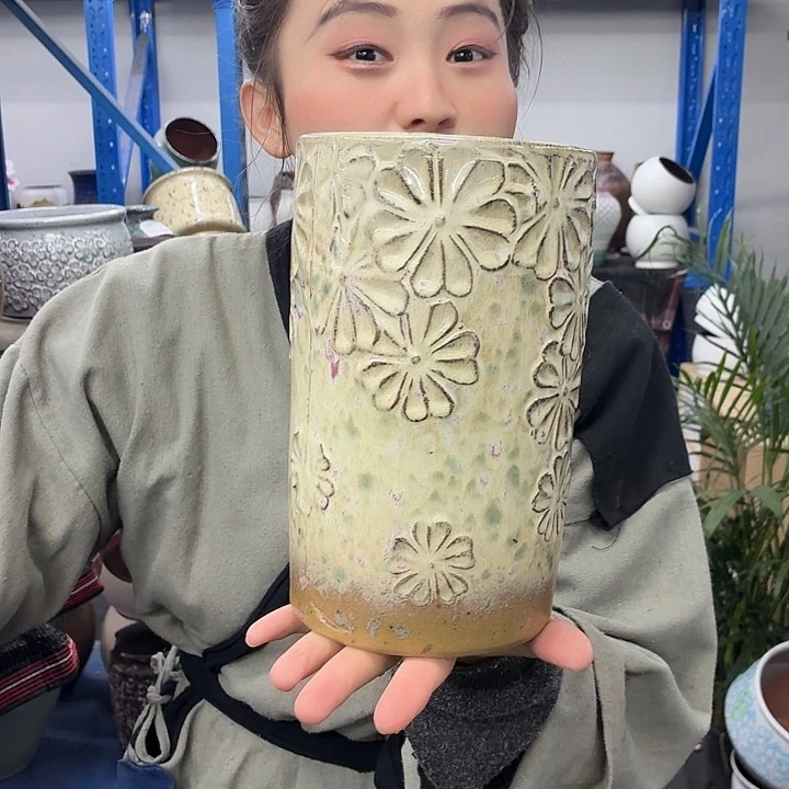 13×22 -粗陶花盆有孔-买买买