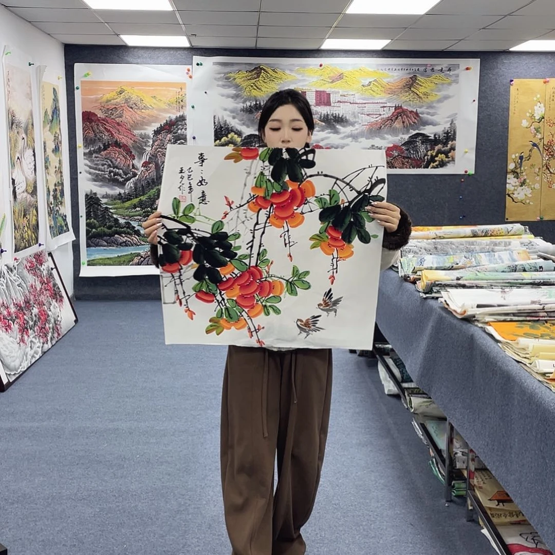国画国画作品小姐姐放漏…