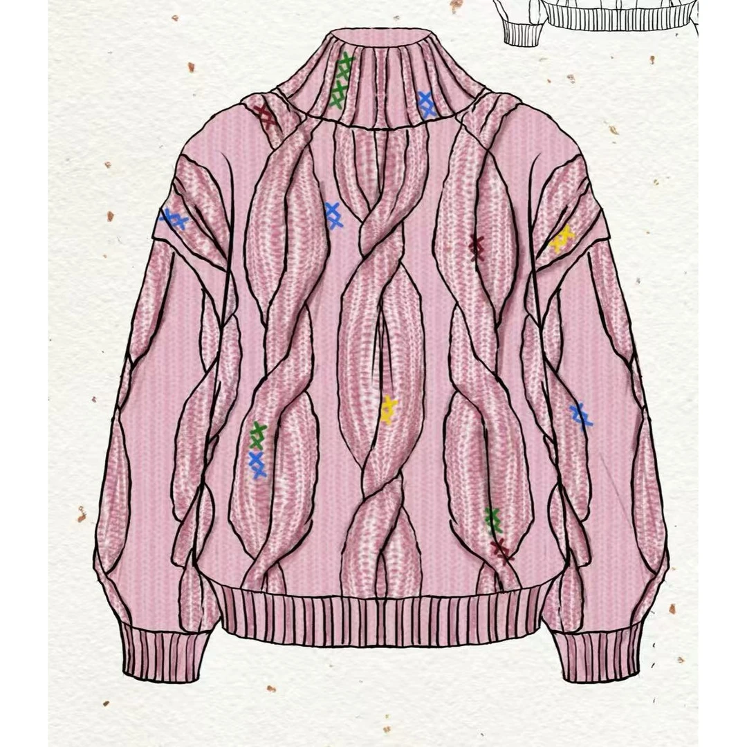 【盲盒】时尚经典百搭连帽黑三彩外套-9535-A258