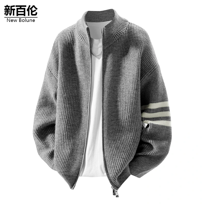 新百伦/NEW BOLUNE美式休闲毛衣男款秋冬季潮流百搭长袖针织衫