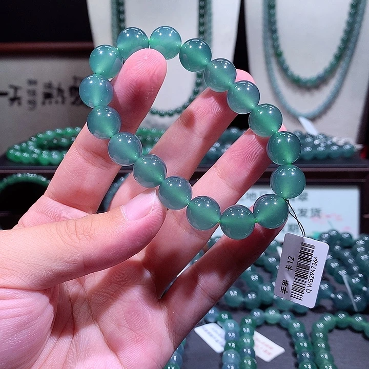 翡翠未镶嵌手链天然翡翠珠链11.8
