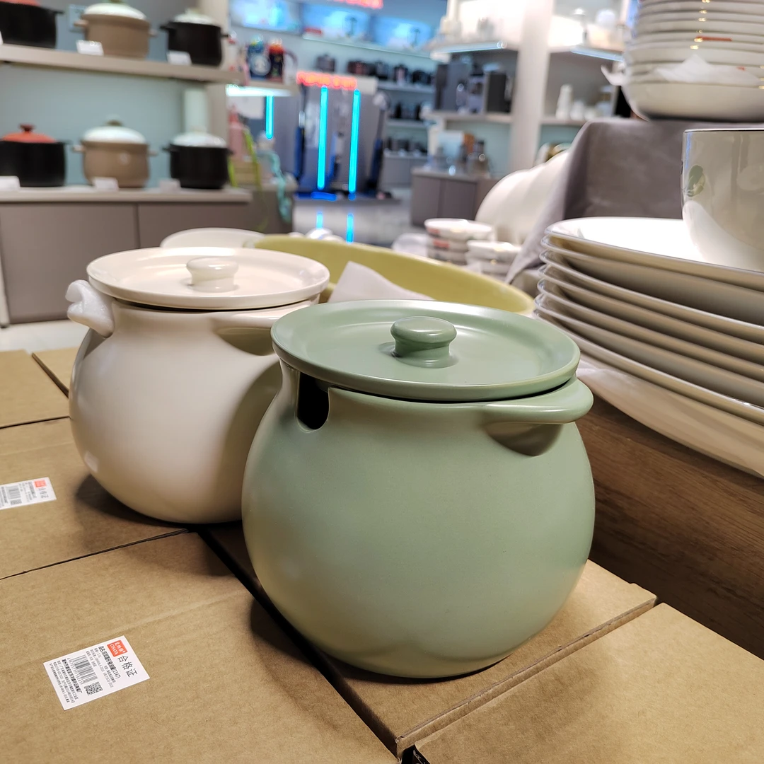 瓷纳雅双耳圆形猪油罐1147（1100ML）