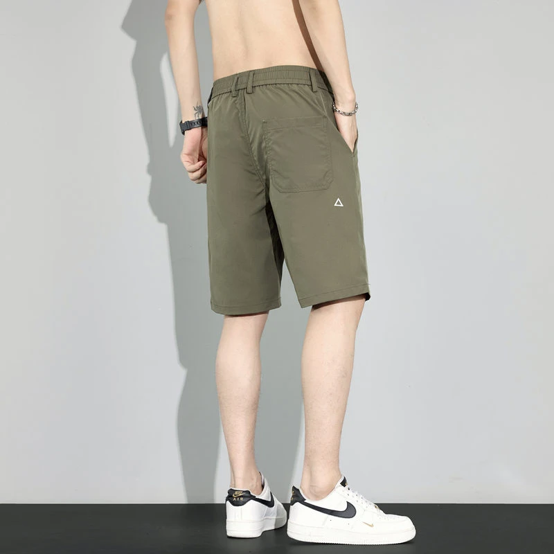 夏季薄款美式户外工装机能软壳冲锋裤时尚宽松百搭高街休闲五分裤