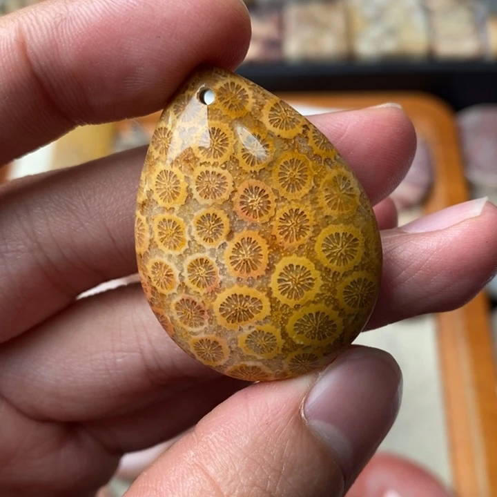 硅化玉颈饰足金镶嵌周*