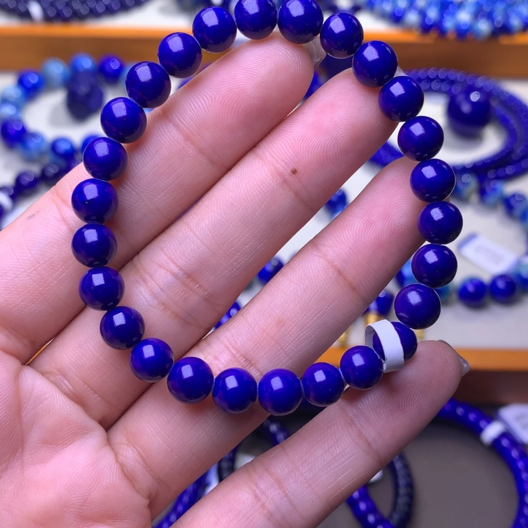 青金石未镶嵌手串7mm