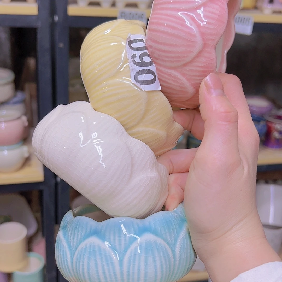 红陶陶瓷花盆当场满12包邮