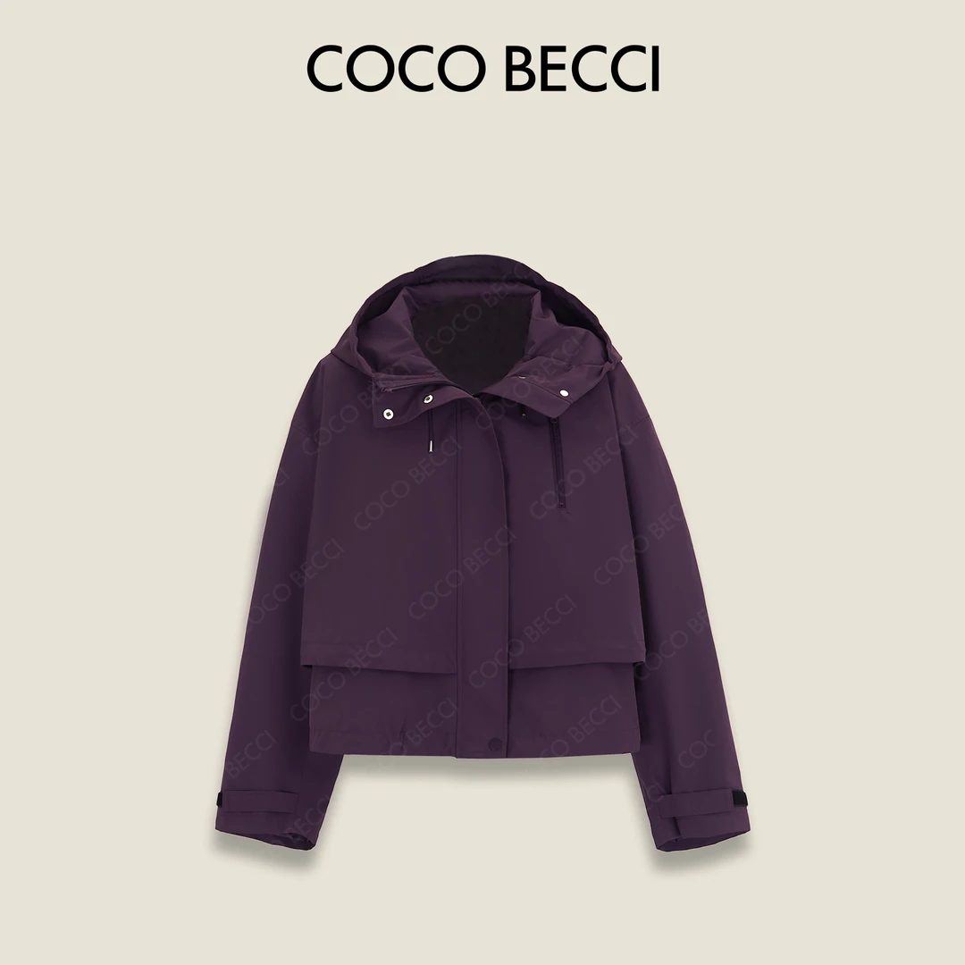 COCO BECCI【绝绝紫外套】多层拼接休闲户外简约外套CFXYC200022