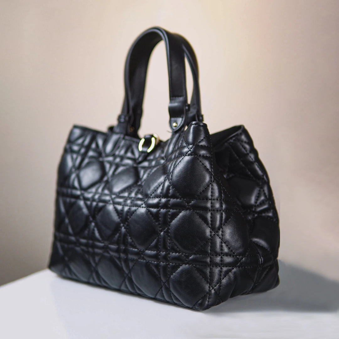 [土著小号]耐磨轻奢简约风夹层拉链袋单肩包手拎包黑色戴妃包经典