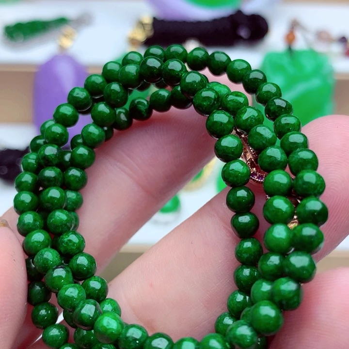 翡翠未镶嵌毛衣链