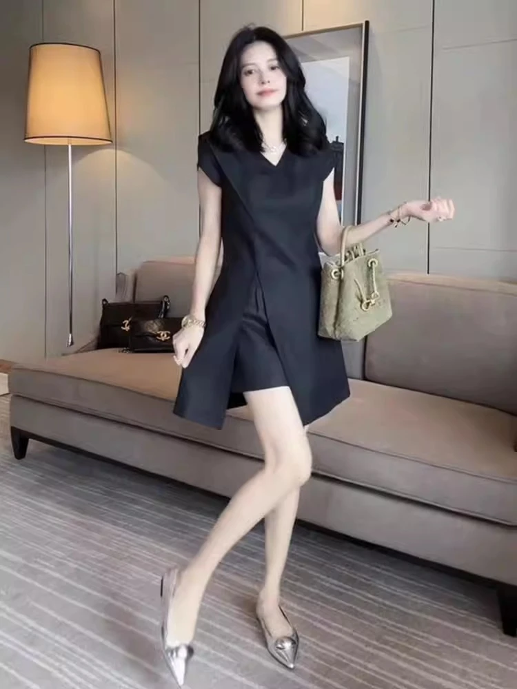 夏季新款穿搭一整套装女时尚洋气减龄显瘦短袖上衣高腰短裤两件套