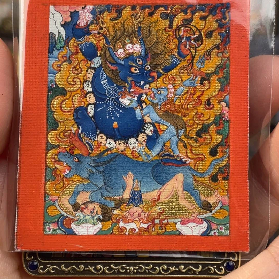 新***曼吊坠野魔西藏唐卡