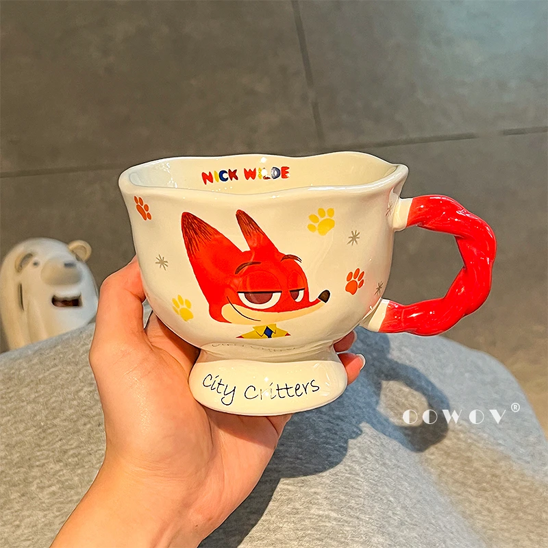 尼克陶瓷马克杯高颜值疯狂动物城家用水杯咖啡杯子情侣杯生日礼物