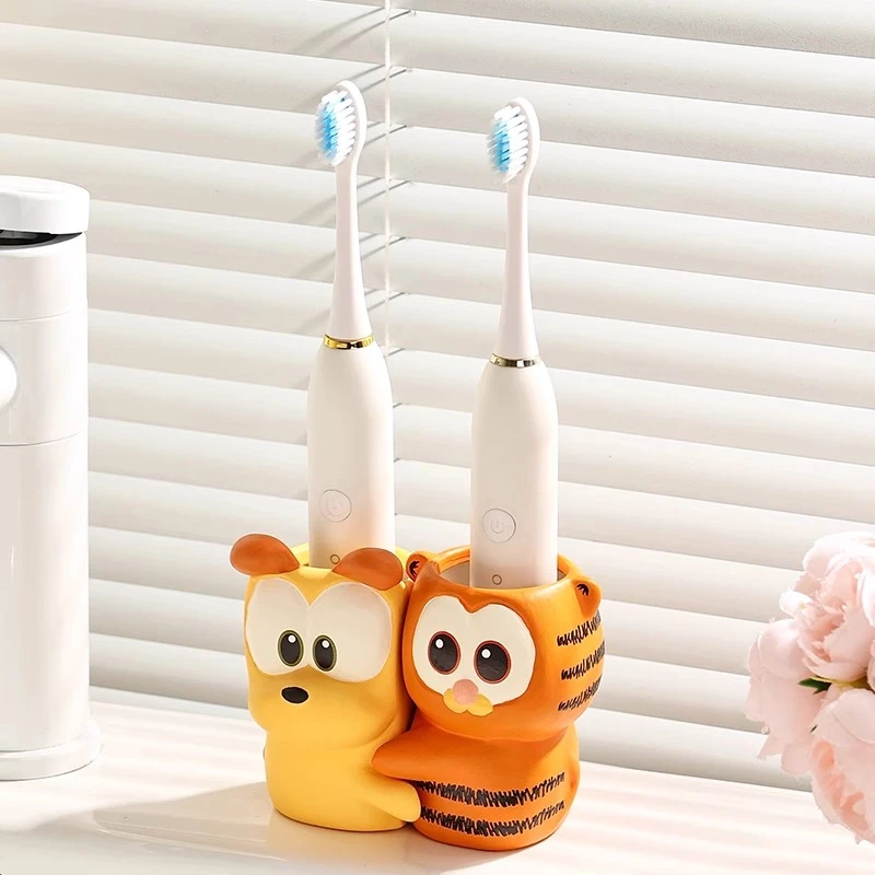 ININHOME加菲猫欧迪周边欧迪电动牙刷架情侣贴贴杯化妆刷收纳罐