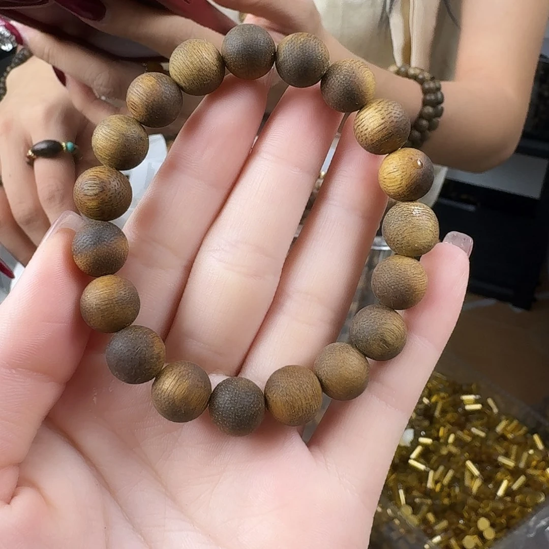 沉香香囊沉香黄棋圆珠单圈卡10发一