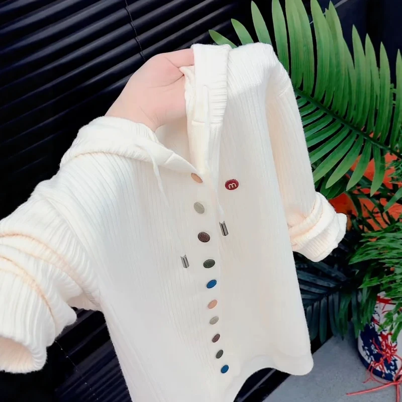 2025秋冬软糯简约宽松舒适休闲针织开衫大码胖MM洋气减龄外穿上衣
