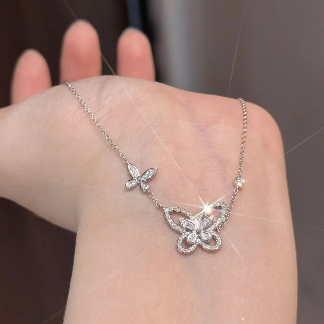 【富恩珠宝】0713 重金 A双蝴蝶项链ZSXL