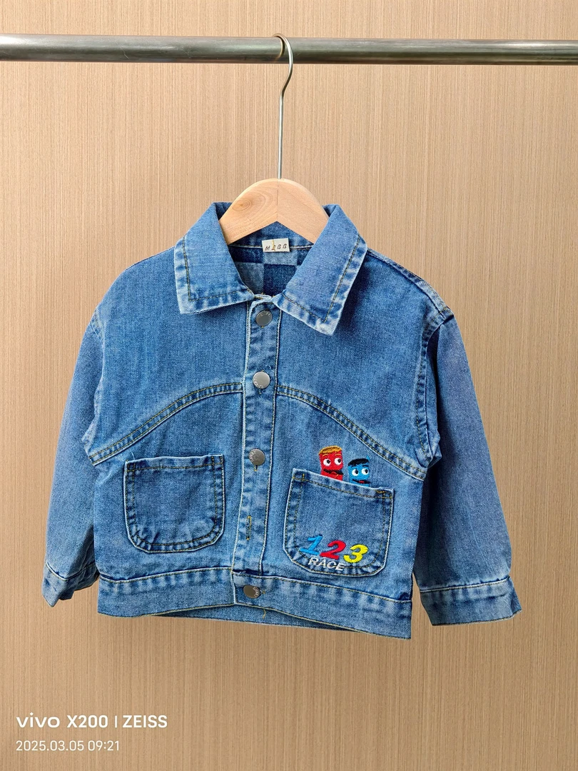 【小治粉丝专属】潮酷牛仔外套美式秋装新款百搭复古糖豆人H674