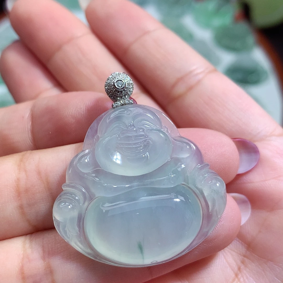 翡翠未镶嵌颈饰佛公