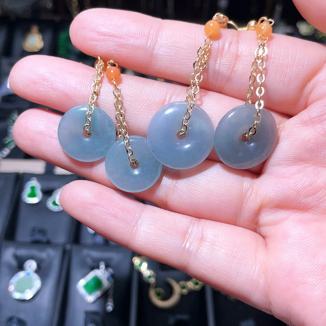 翡翠14K金镶嵌颈饰