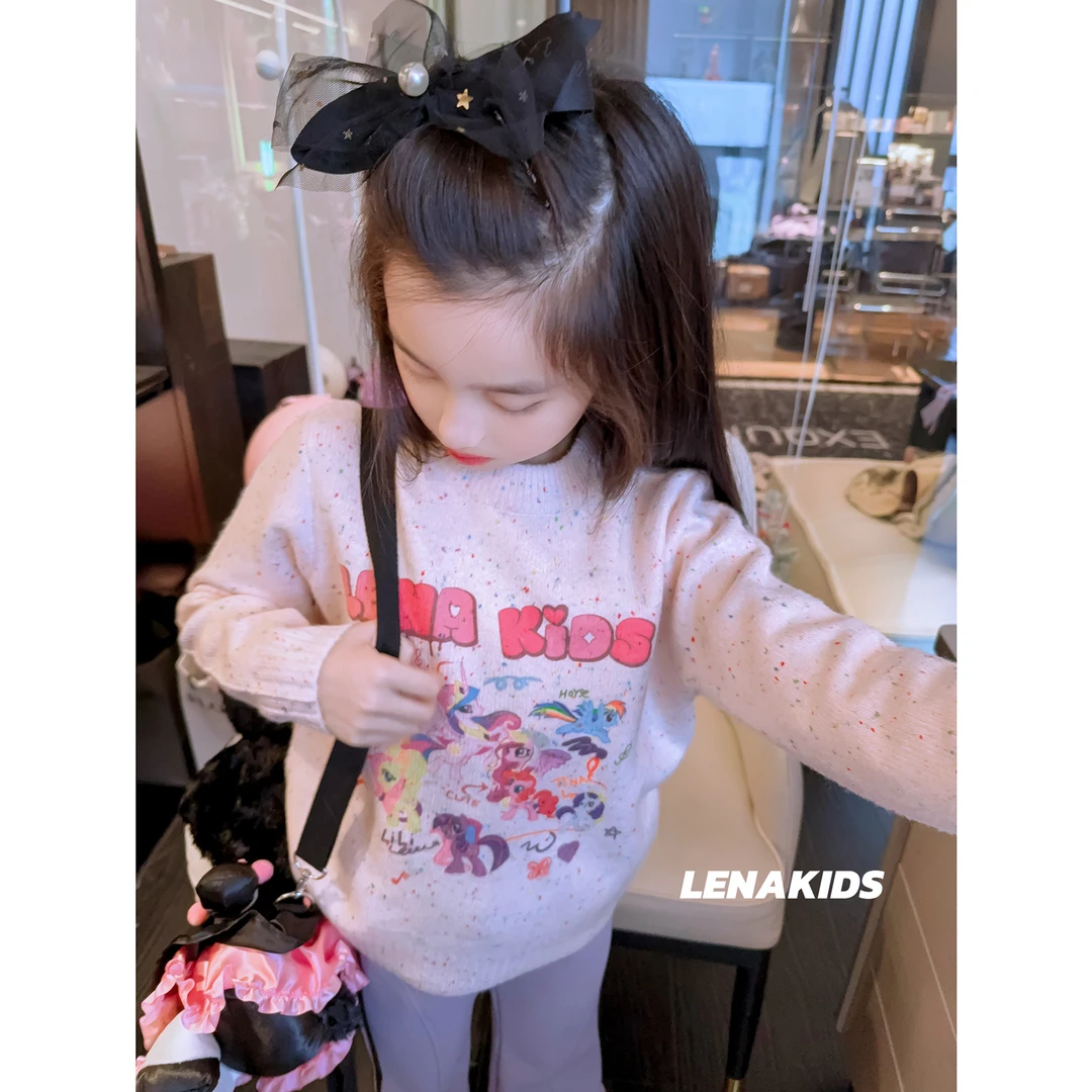 Lenakids【现货】洋气卡通【加绒加厚】女宝毛衣超萌好物毛衣24102701