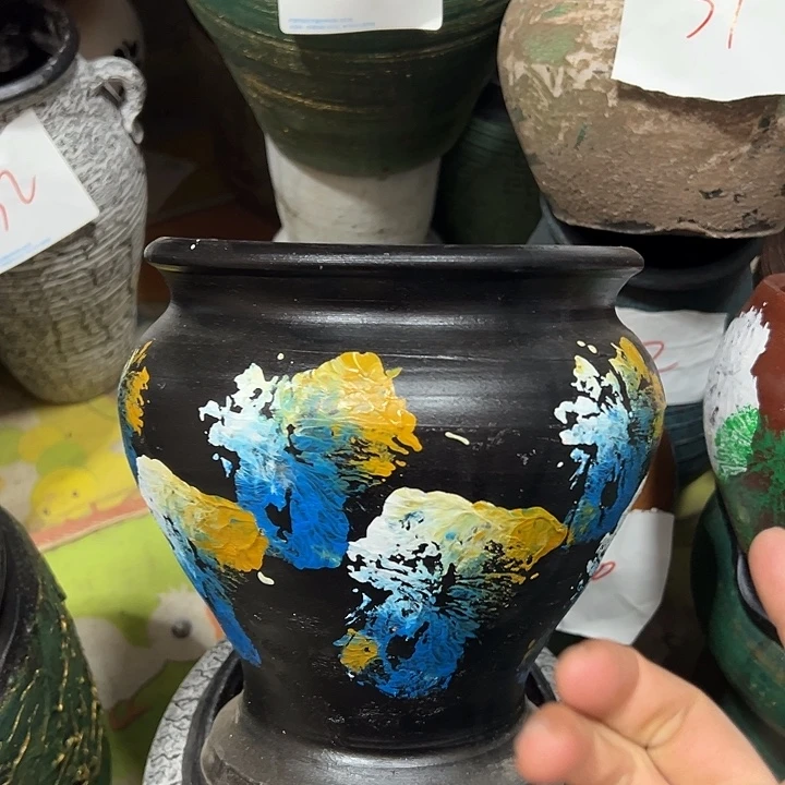 彩绘火锅高19口17带孔