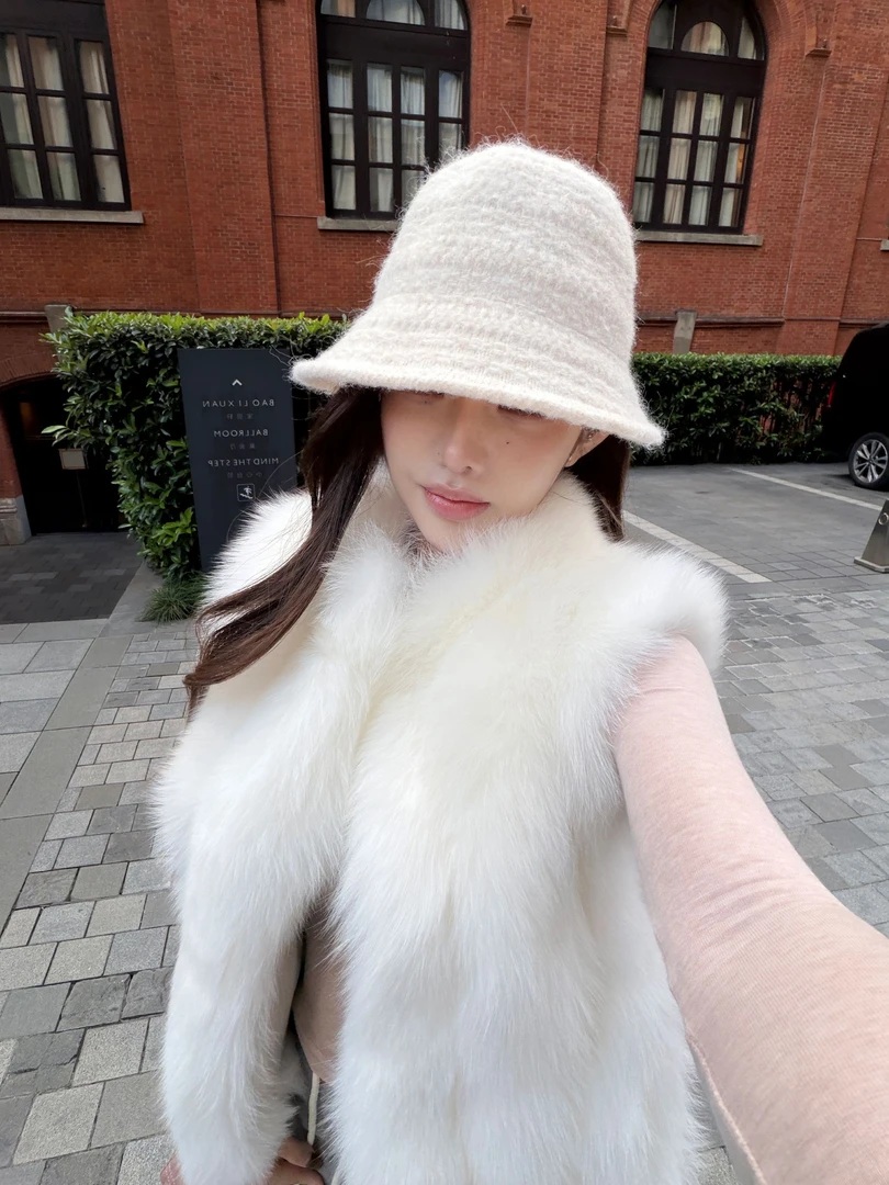 PickRui睿哥 秋冬素颜神器 加厚毛呢渔夫帽