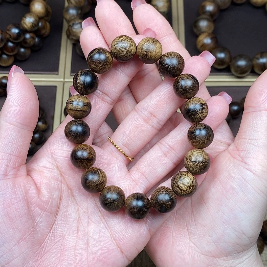 沉香手串越南芽庄白棋缨子瘤疤沉水