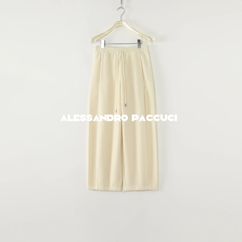 AP洛哥53178KU【气球咩咩裤】黑标/绵羊毛强缩呢松紧抽绳腰裤子