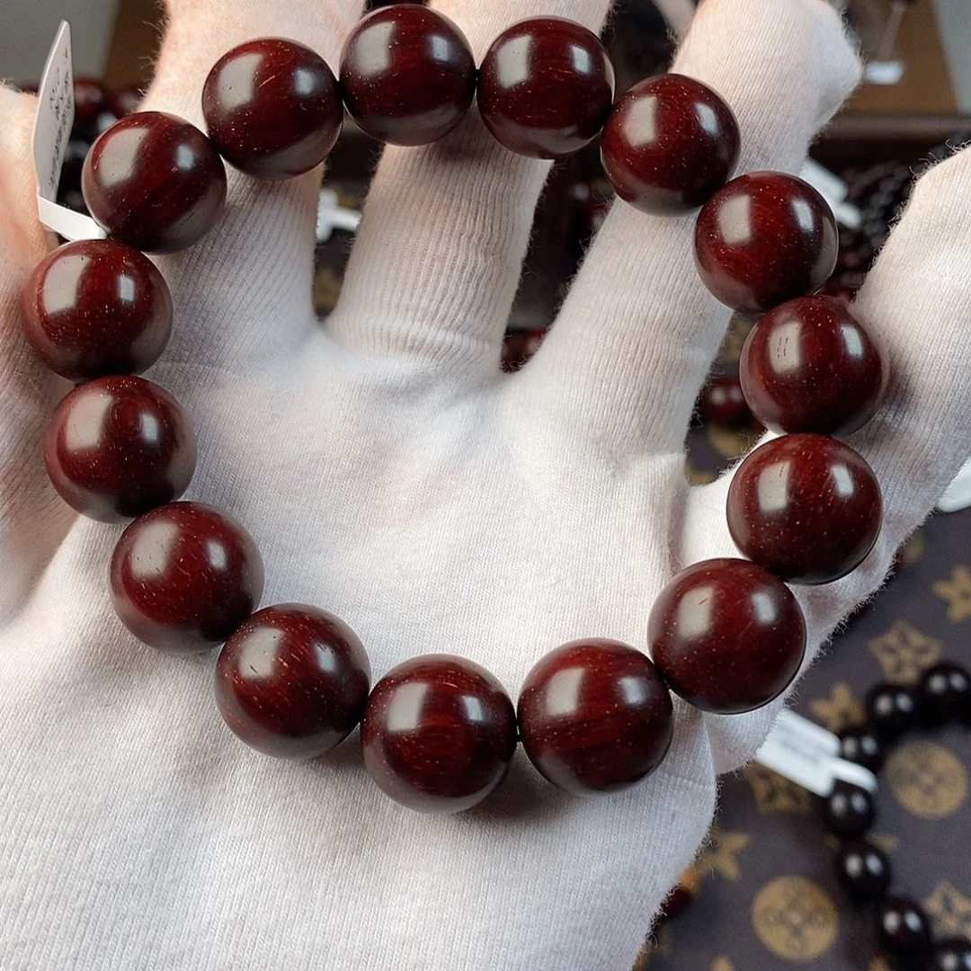 手串/手链小叶紫檀原汁原味小叶紫檀1.5帝王泥满金星