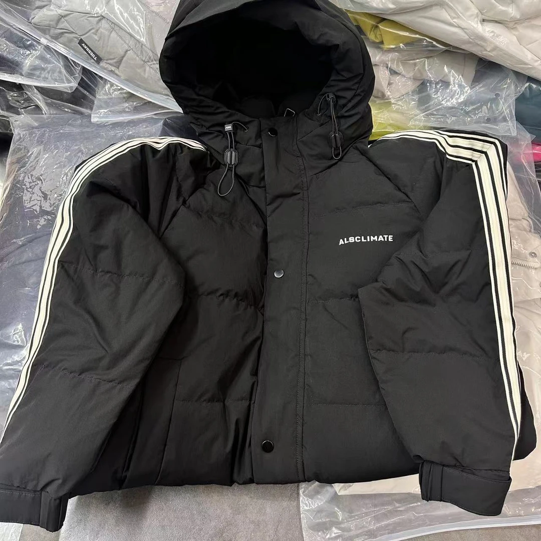 995-冬季时尚百搭休闲宽松外穿纯色加厚防寒外套-G